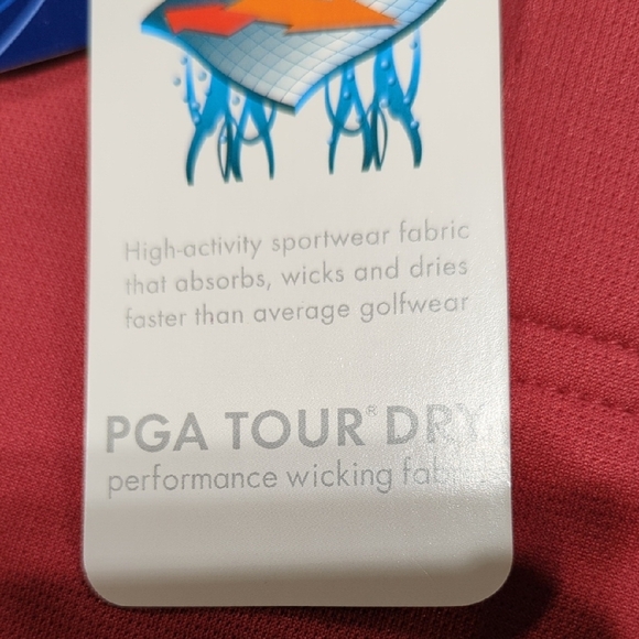 PGA Tour Red Performance Polo Shirt - Picture 14 of 15
